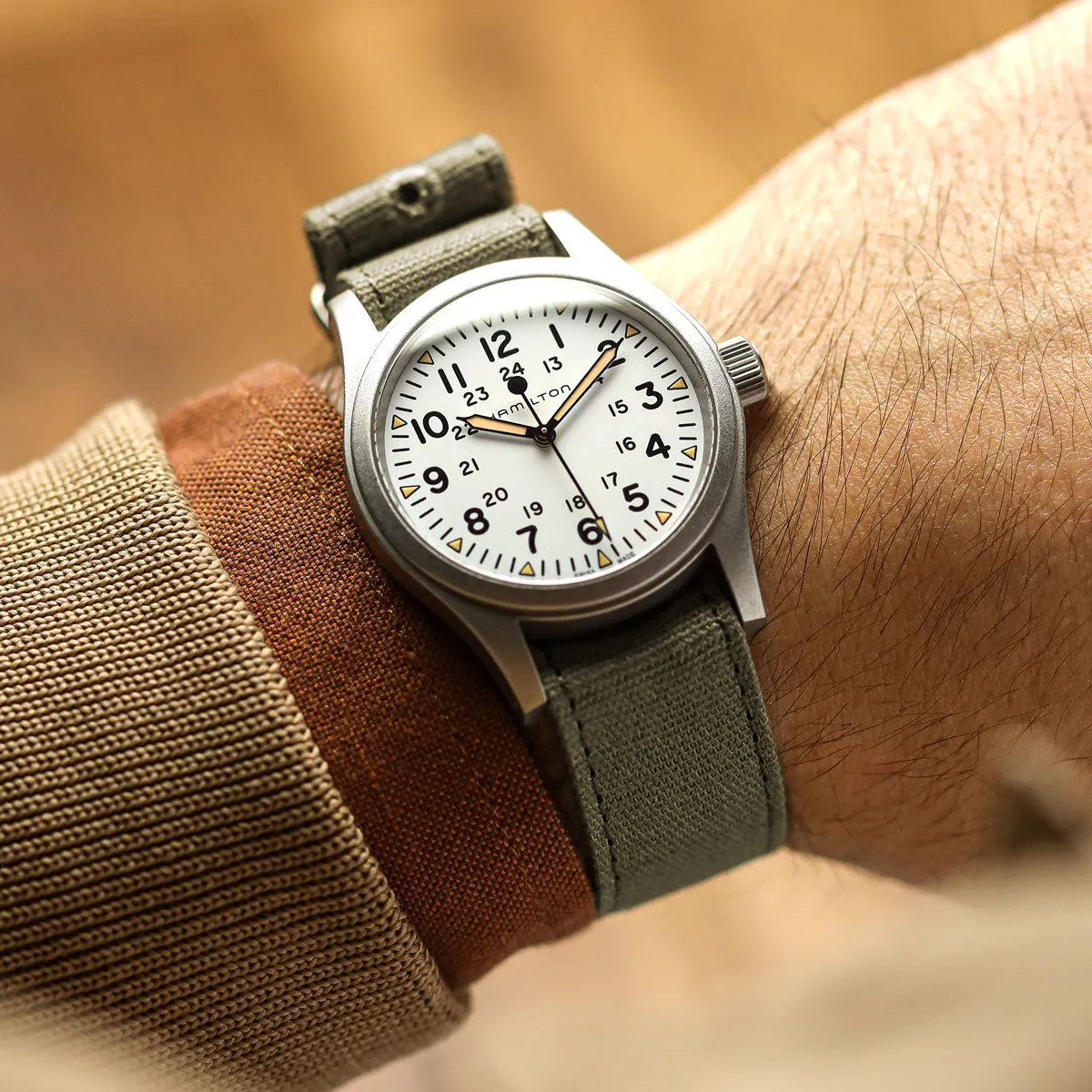 1973 British Military Watch Strap: WARRIOR CANVAS - Grey