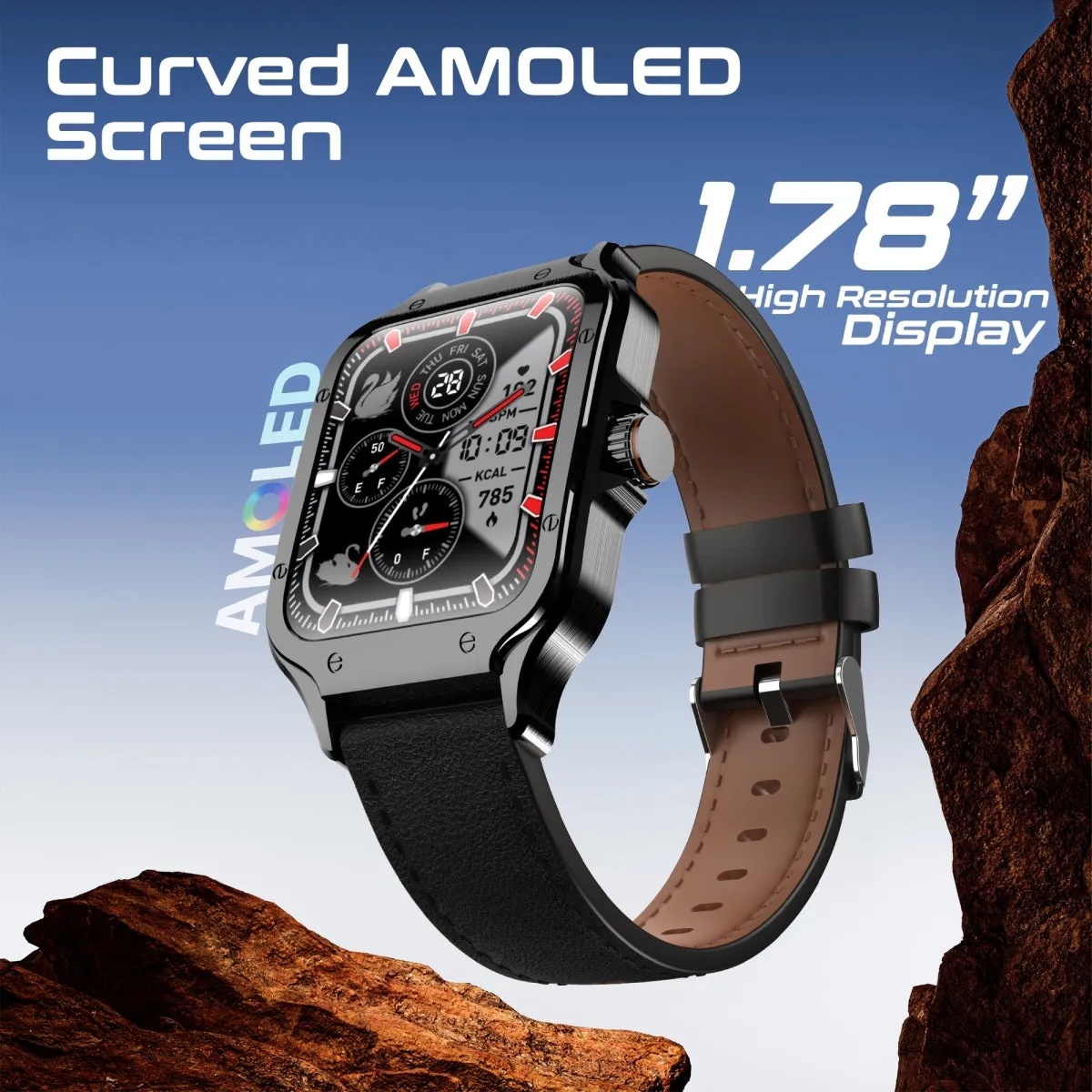 ActivLife™ Curved AMOLED Screen Smartwatch with BT Calling