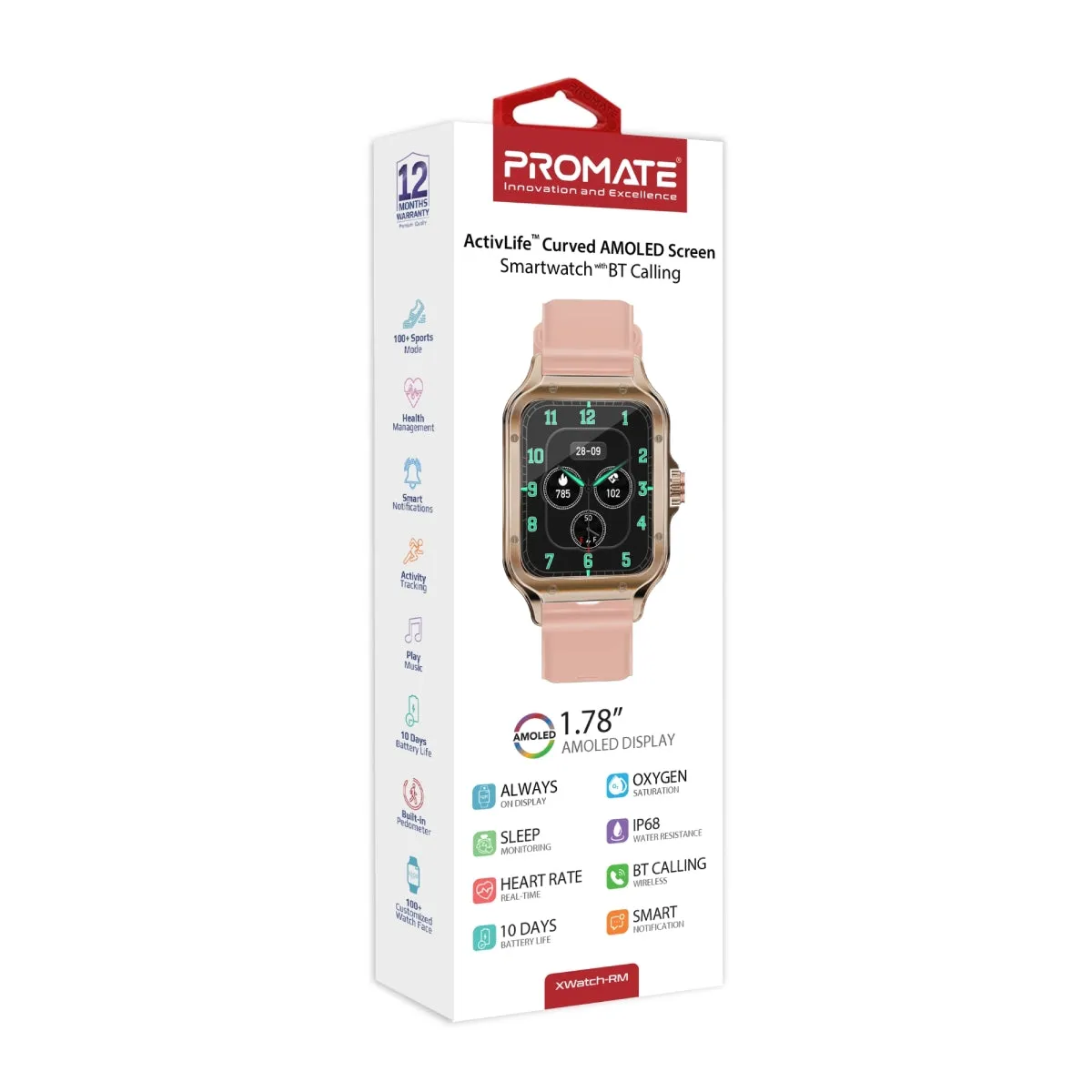 ActivLife™ Curved AMOLED Screen Smartwatch with BT Calling