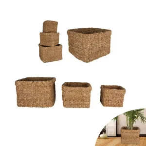 Aravina Large Square Seagrass Storage Basket