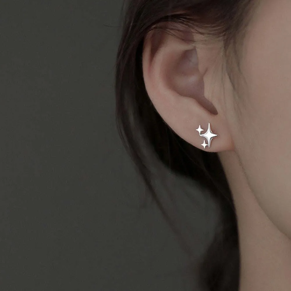 Asymmetrical Star Stud Earrings