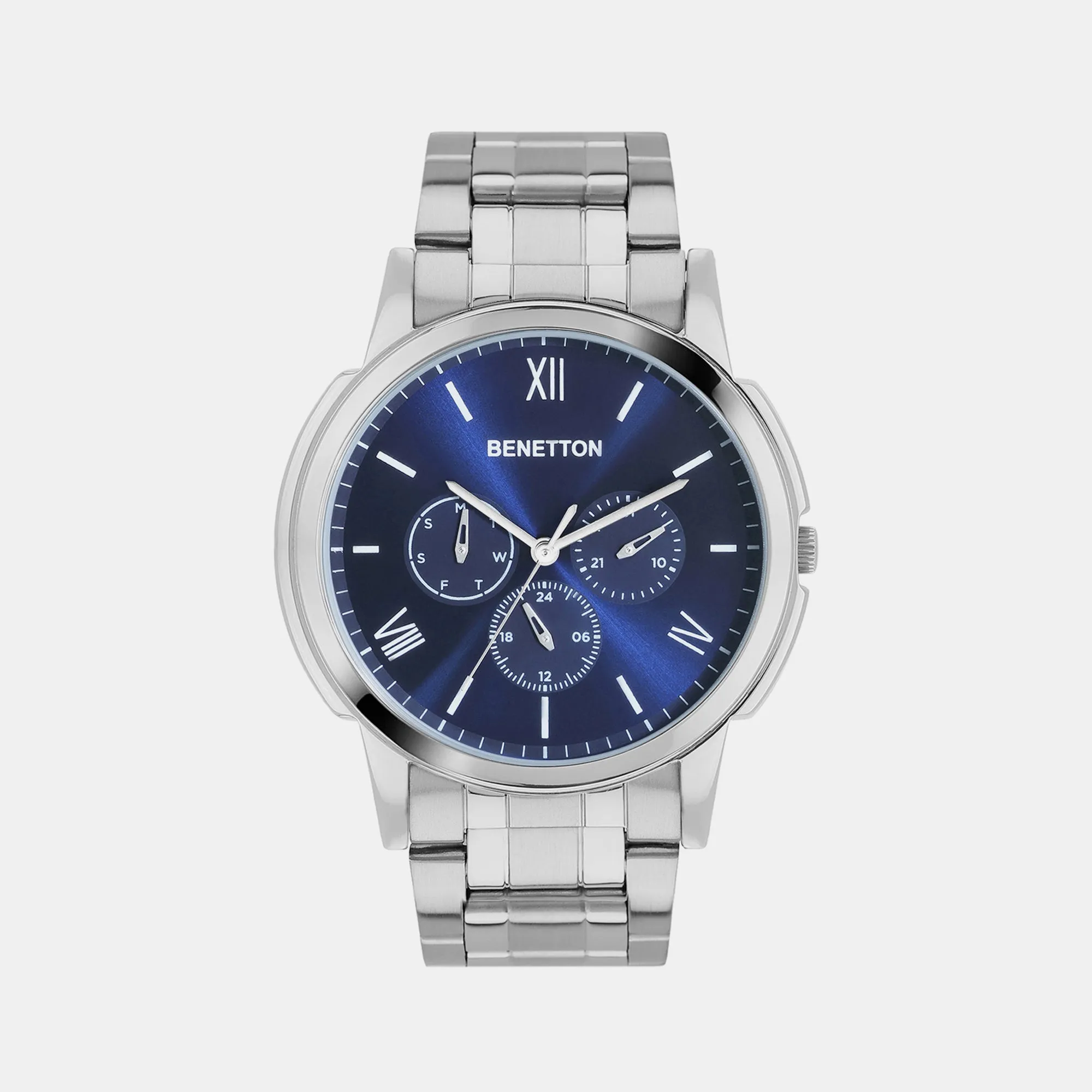 Benetton Blue Men's Multi-Function Stainless Steel Watch UWUCG0805