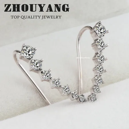 Big Dipper Four-Prong Setting 7pcs CZ Rose Gold Color Ear Hook Stud Earrings Fashion Jewelry ZYE534 ZYE548 ZYE527