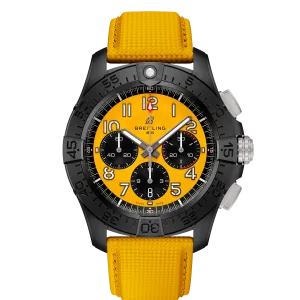 Breitling Avenger B01 Chronograph 44mm Night Mission Watch with Yellow Dial