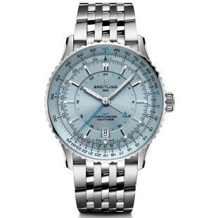 Breitling Navitimer Automatic GMT 41 Watch with Ice Blue Dial