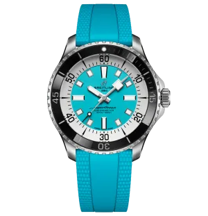 Breitling Superocean Automatic 44 Watch with Turquoise Dial