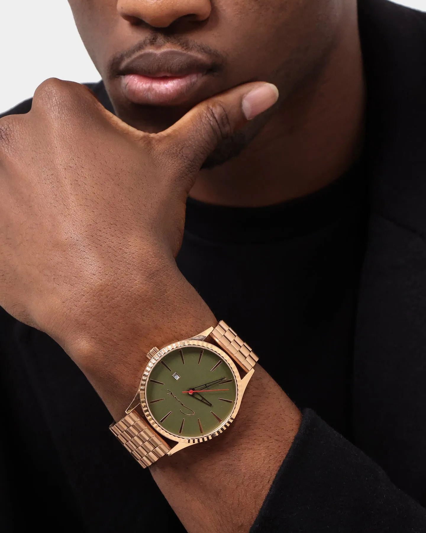 Carré Remy Watch Rose Gold/Green