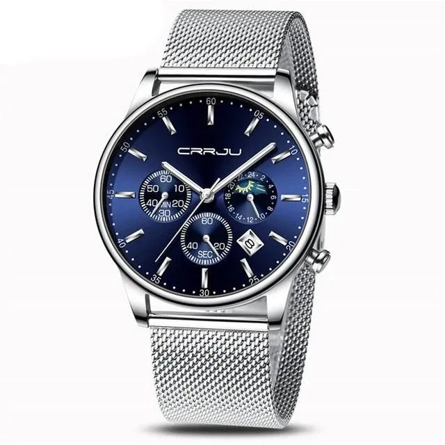 Casual Mesh Strap Fashion Quartz Watch For Mens