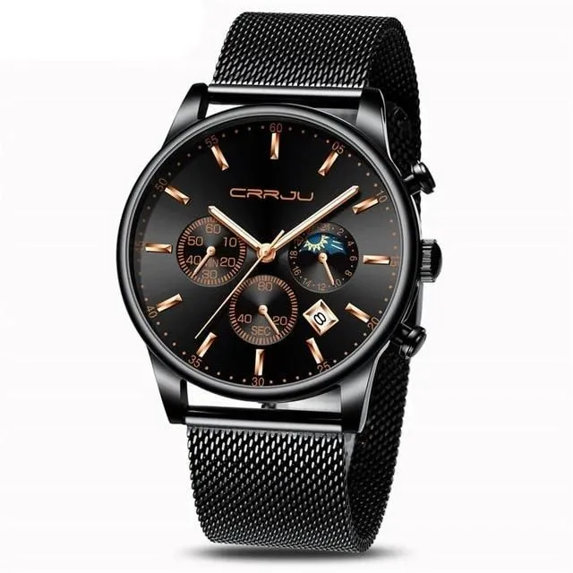 Casual Mesh Strap Fashion Quartz Watch For Mens