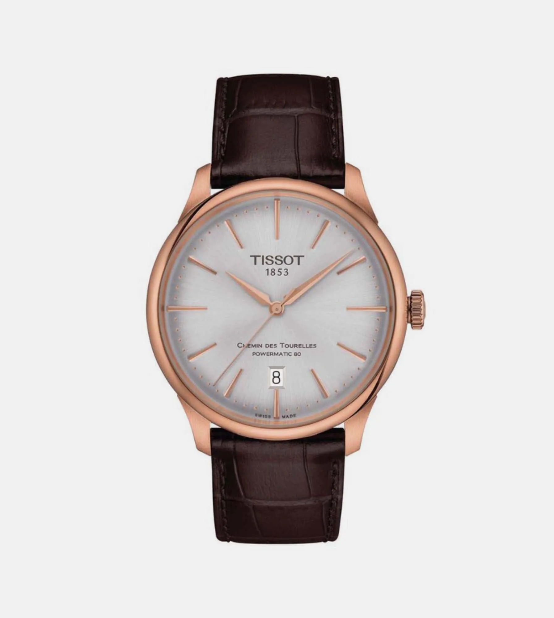 Chemin Des Tourelles Men Automatic Leather Watch T1398073603100