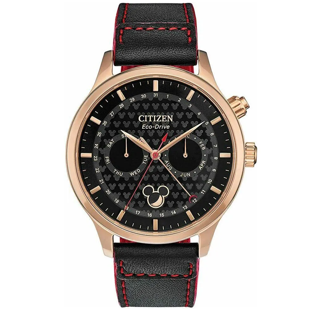 Citizen Men's Disney Mickey Mouse Leather Strap Watch AP1053-23W