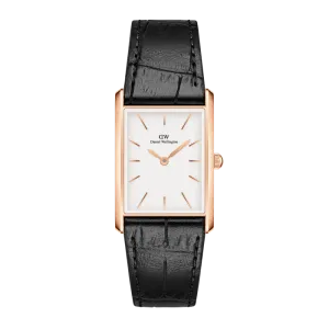 Daniel Wellington - Bound Black Rose Gold/White Crocodile Watch