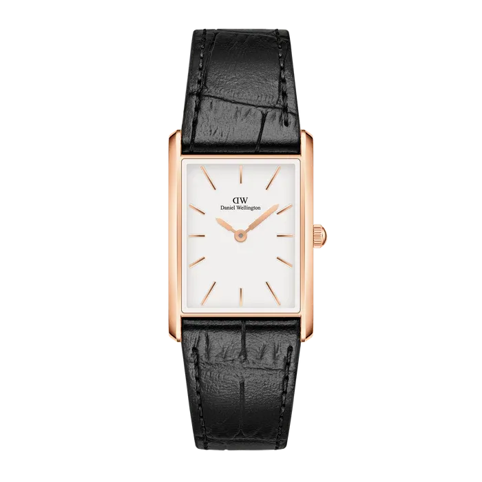 Daniel Wellington - Bound Black Rose Gold/White Crocodile Watch