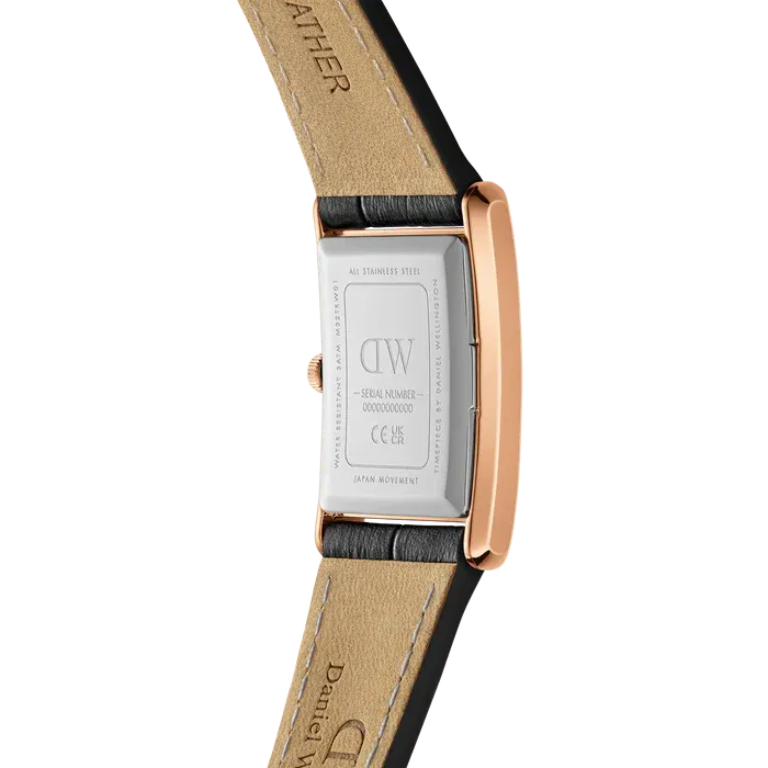 Daniel Wellington - Bound Black Rose Gold/White Crocodile Watch