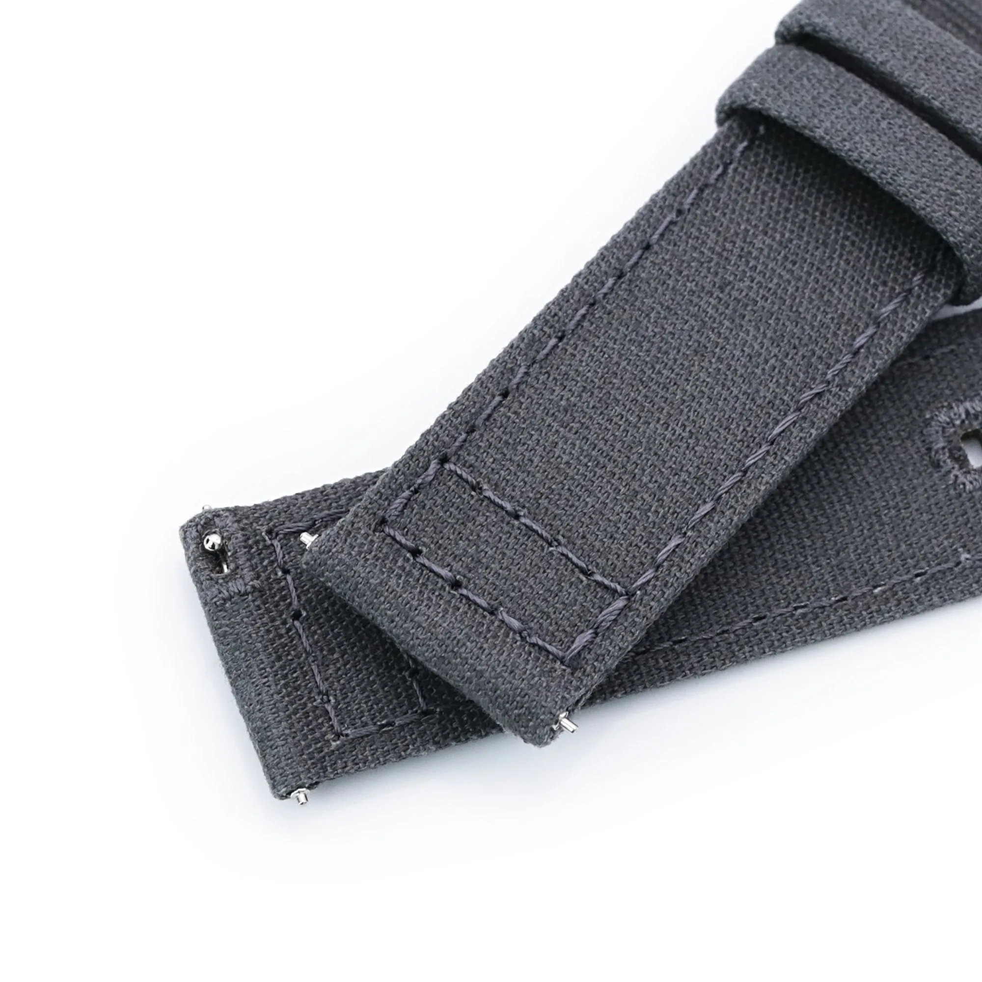 Dark Grey Quick Release Canvas Watch Strap