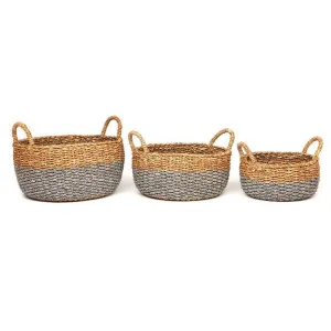 Dohar Small Round Seagrass Storage Basket