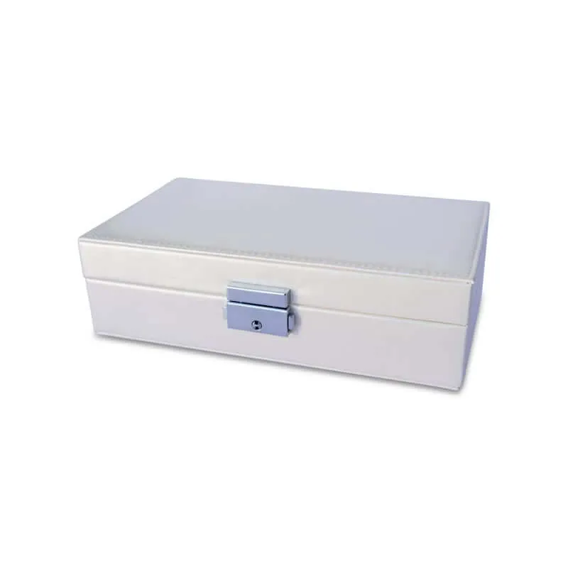 Expandable In-Drawer Velvet Jewellery Tray White