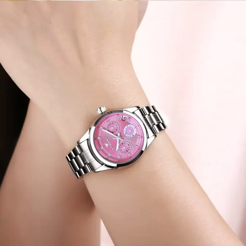 FemmeForce 48MM Dial Mechanical Silicone Watch