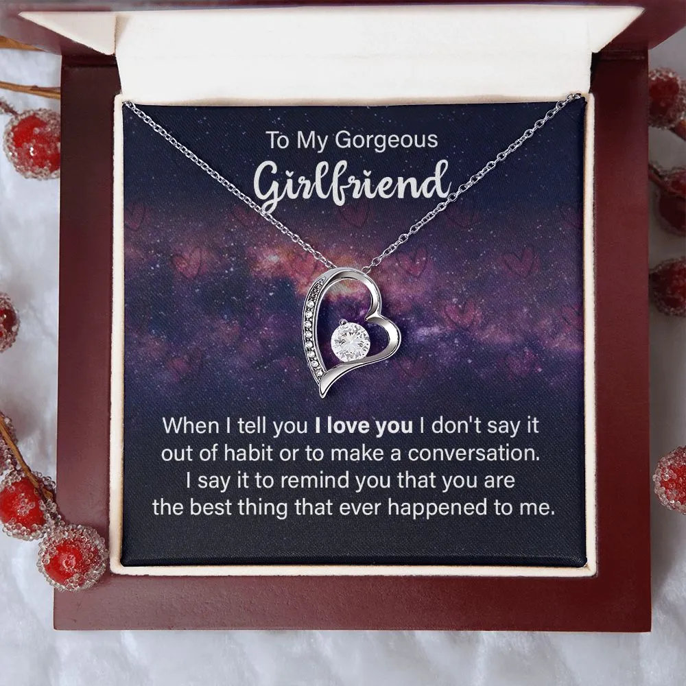 Forever Love Necklace for Girlfriend, Gifts for Her Girlfriend