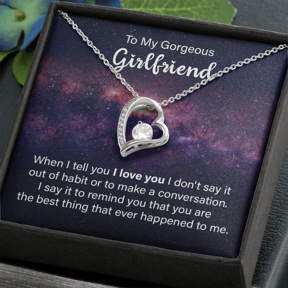 Forever Love Necklace for Girlfriend, Gifts for Her Girlfriend