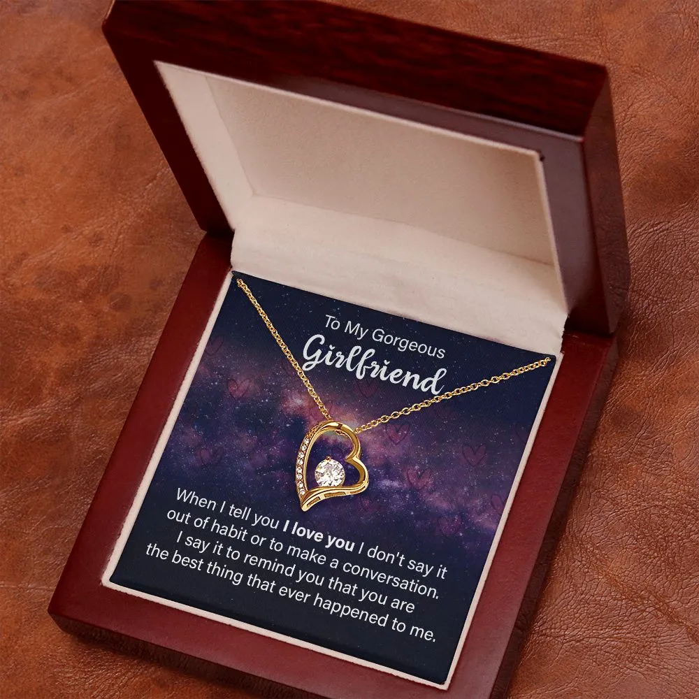 Forever Love Necklace for Girlfriend, Gifts for Her Girlfriend