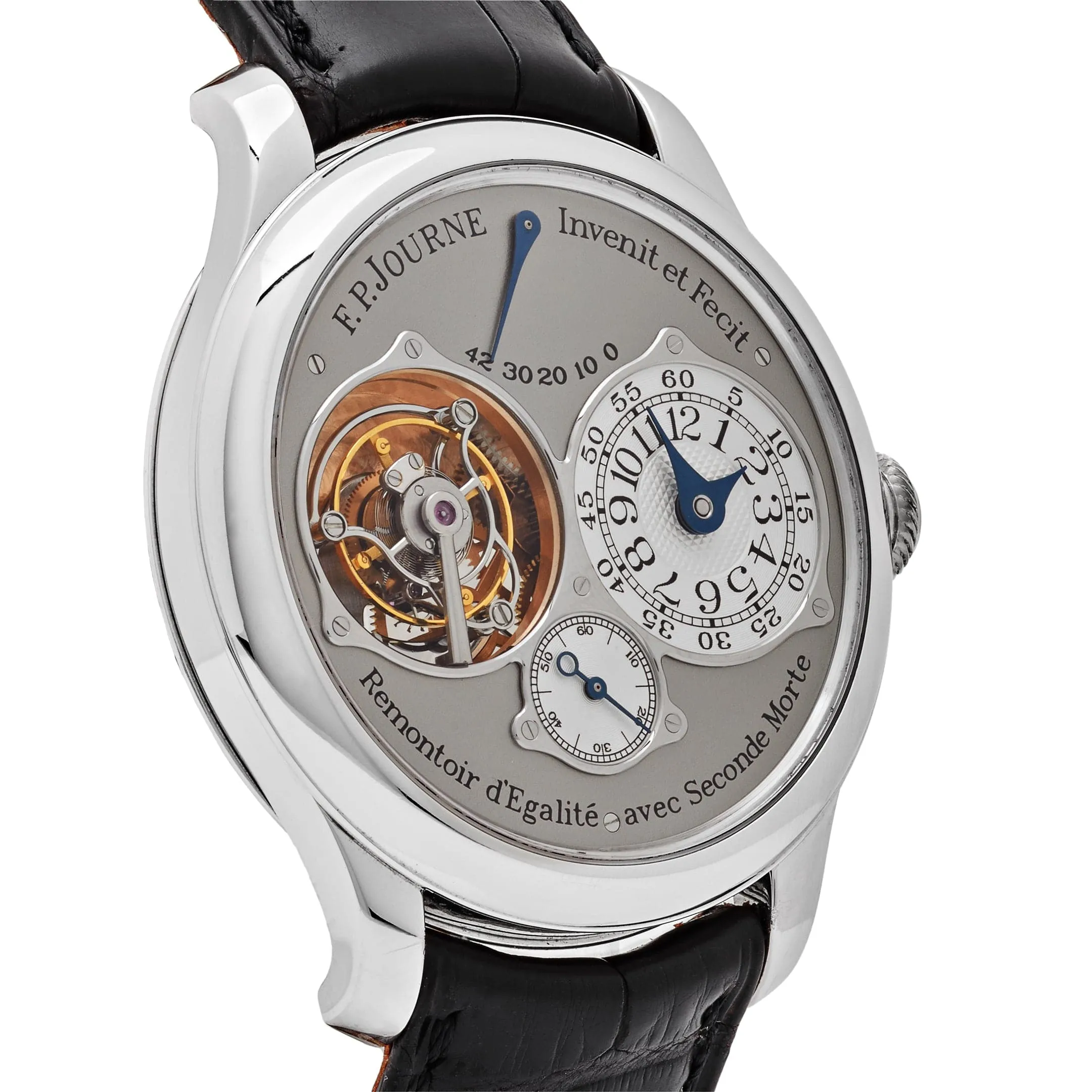 F.P.Journe Tourbillon Souverain Platinum Guilloché Silver Dial