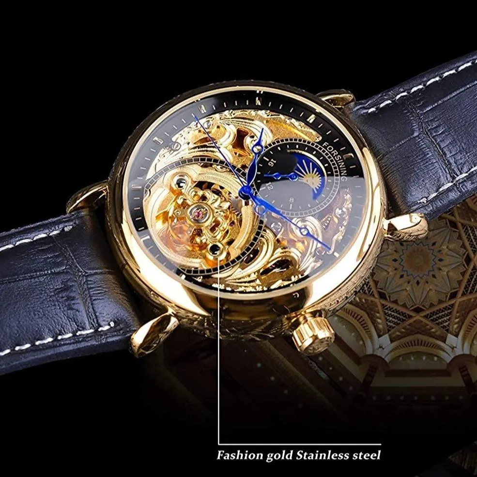 Francois Calendario Mechanical Skeleton Watch