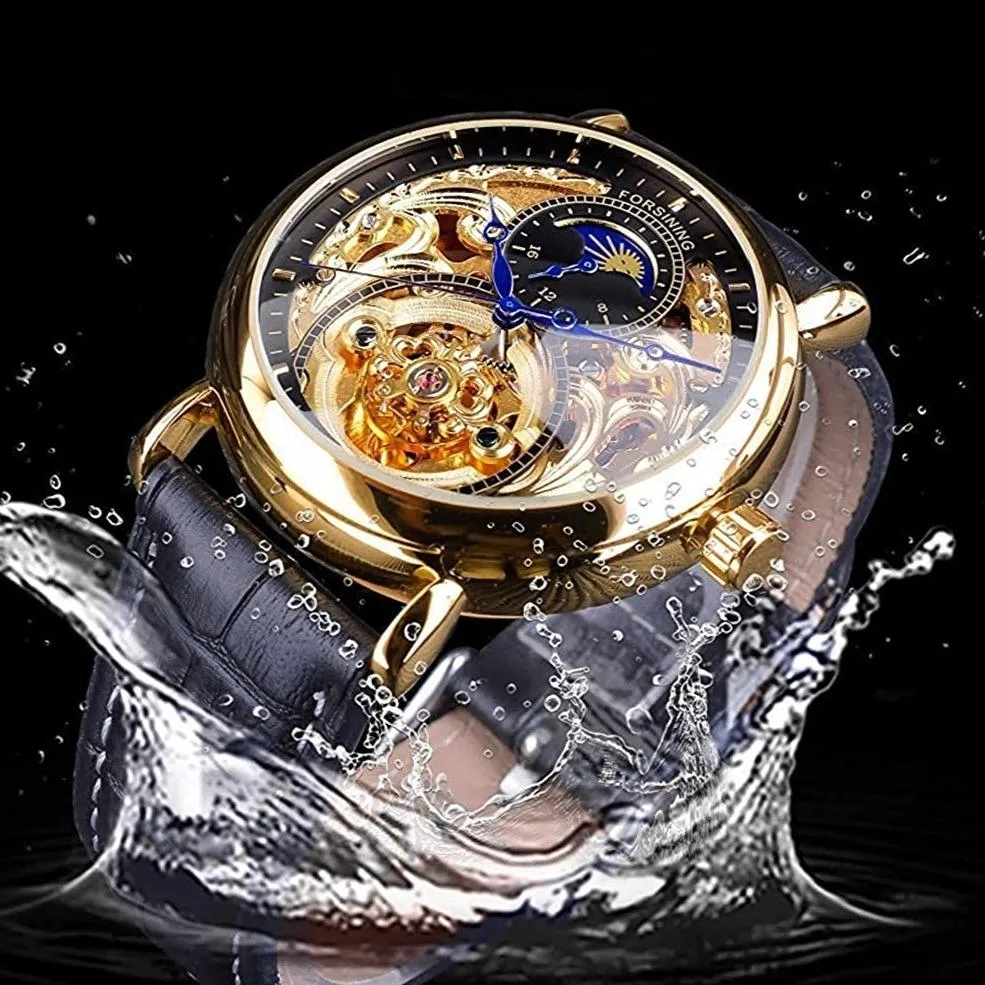 Francois Calendario Mechanical Skeleton Watch