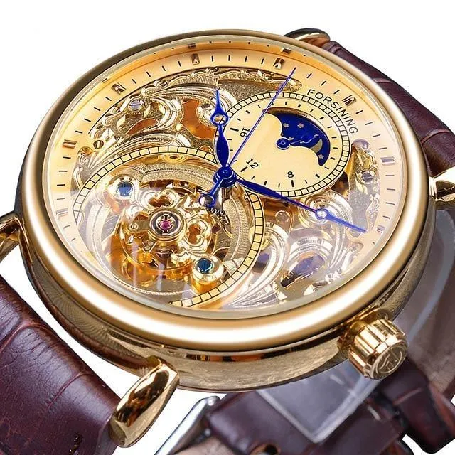 Francois Calendario Mechanical Skeleton Watch