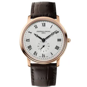 Frederique Constant Men's Fc Slimline Small Seconds Brown Watch FC-235M4S4