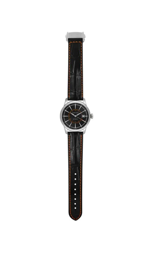 Hamilton American Classic Railroad Automatic Steel Black Dial Black Leather Strap Men’s Watch H40555731