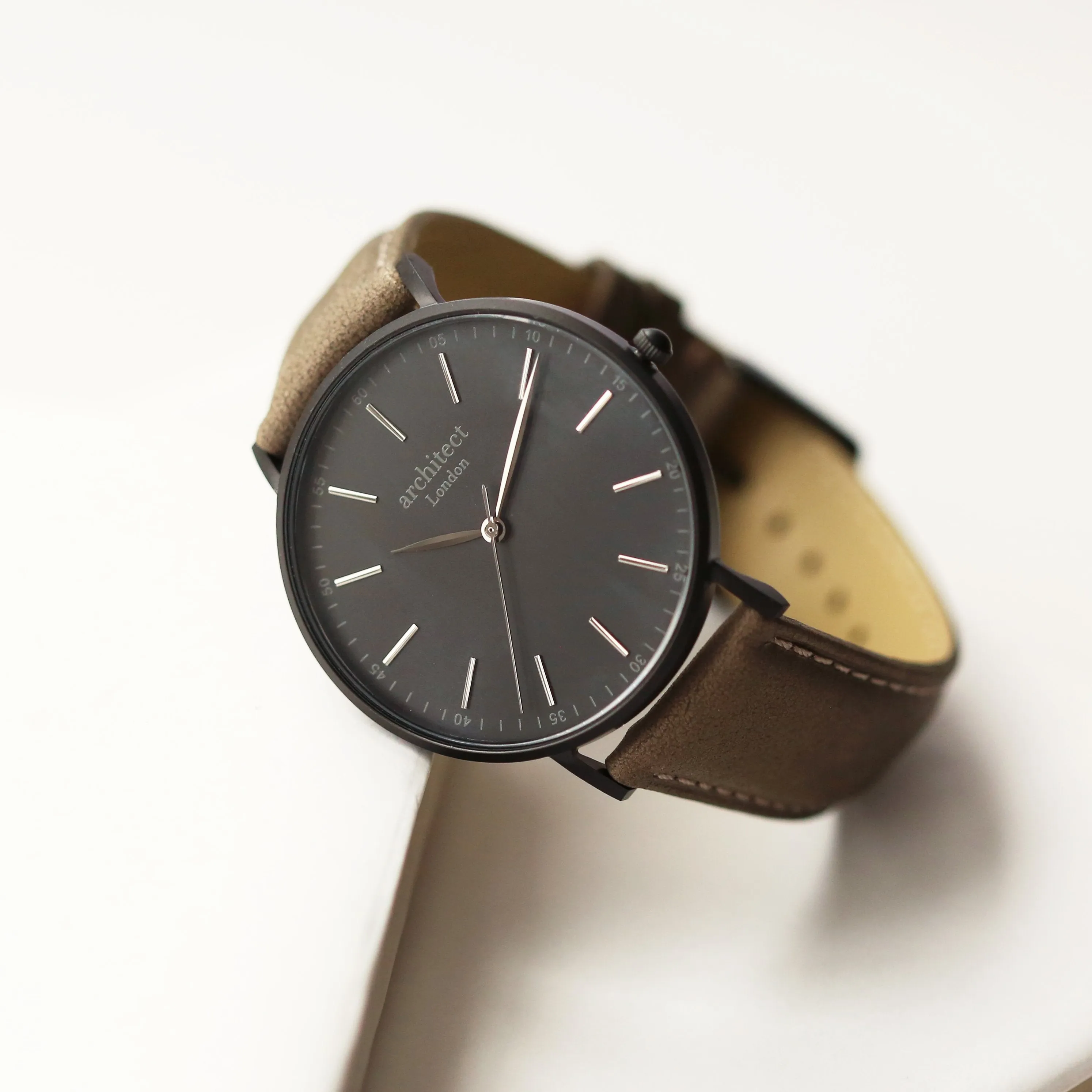 Handwriting Engraving - Men's Minimalist Watch, Urban Grey Strap