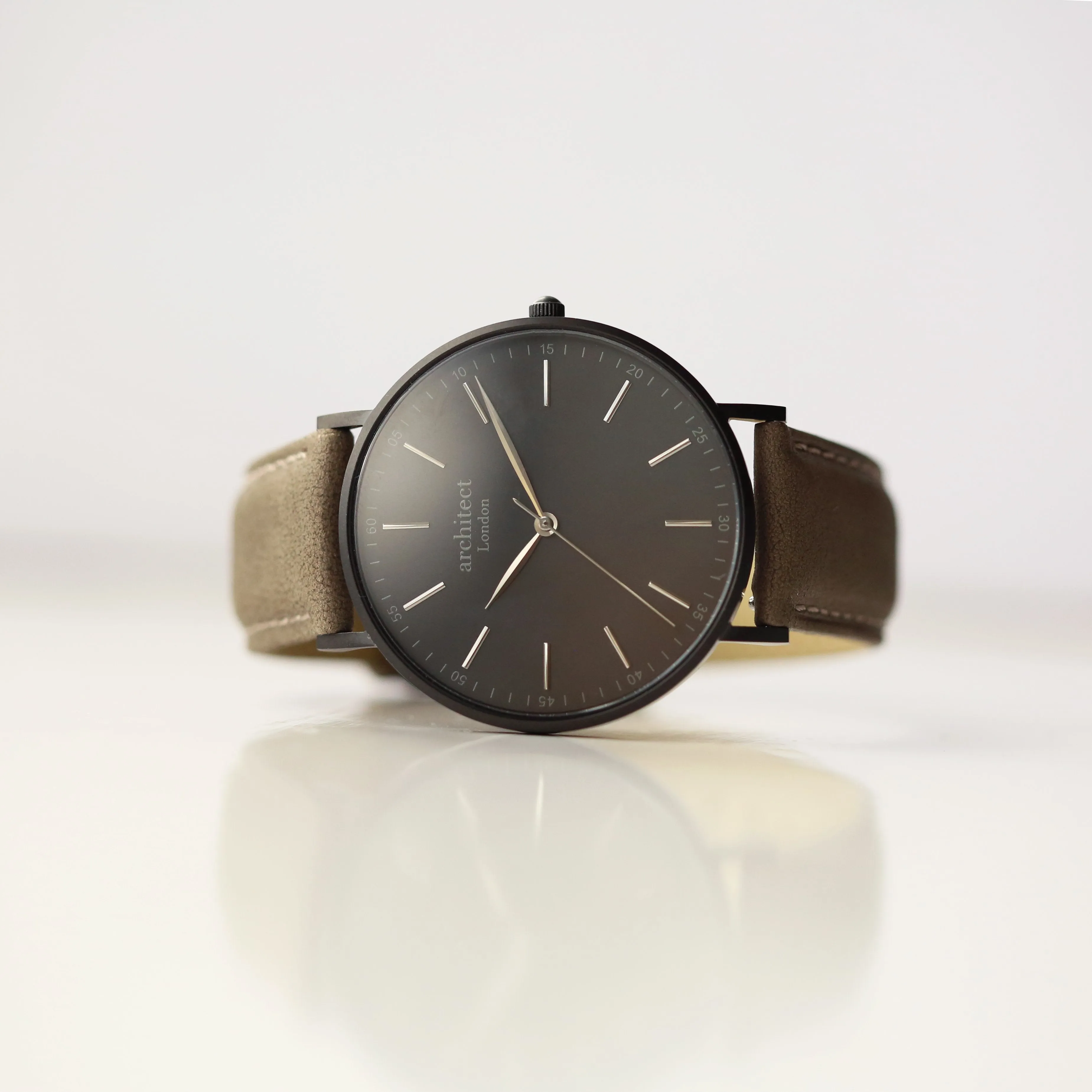 Handwriting Engraving - Men's Minimalist Watch, Urban Grey Strap