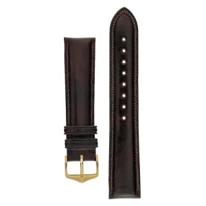 Hirsch ASCOT English Leather Watch Strap in BROWN