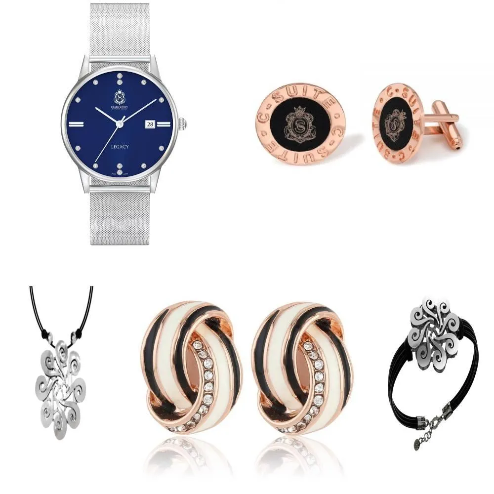 Legacy Watch With Earrings, Bracelet And Necklace Gift Set