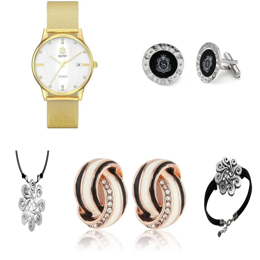 Legacy Watch With Earrings, Bracelet And Necklace Gift Set