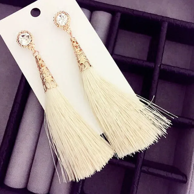 LNRRABC Sale Long Bohemian Crystal Dangle Earrings for Women Rhinestone Fashion Jewelry brincos grandes fashion para mulheres