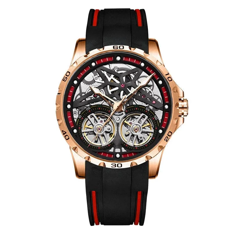 Men's Advanced Automatic Watch - Tourbillon Skeleton Mechanical Timepiece with Automatic Winding