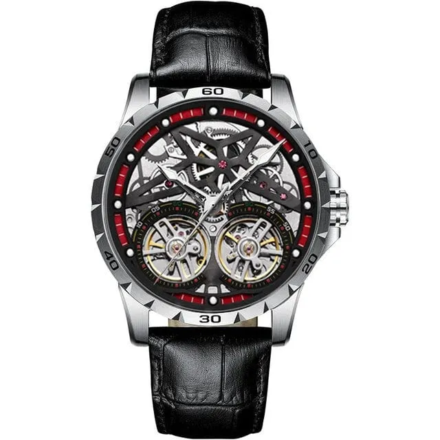 Men's Advanced Automatic Watch - Tourbillon Skeleton Mechanical Timepiece with Automatic Winding