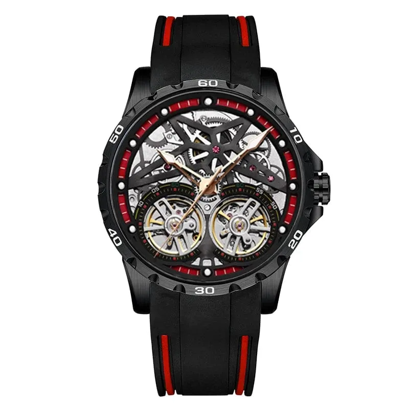 Men's Advanced Automatic Watch - Tourbillon Skeleton Mechanical Timepiece with Automatic Winding