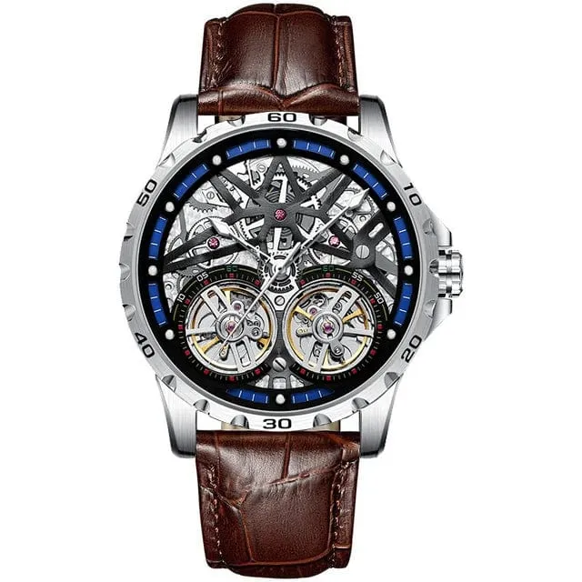 Men's Advanced Automatic Watch - Tourbillon Skeleton Mechanical Timepiece with Automatic Winding