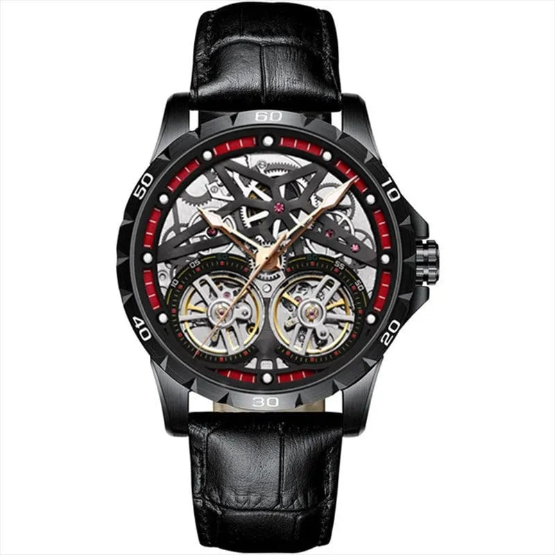 Men's Advanced Automatic Watch - Tourbillon Skeleton Mechanical Timepiece with Automatic Winding