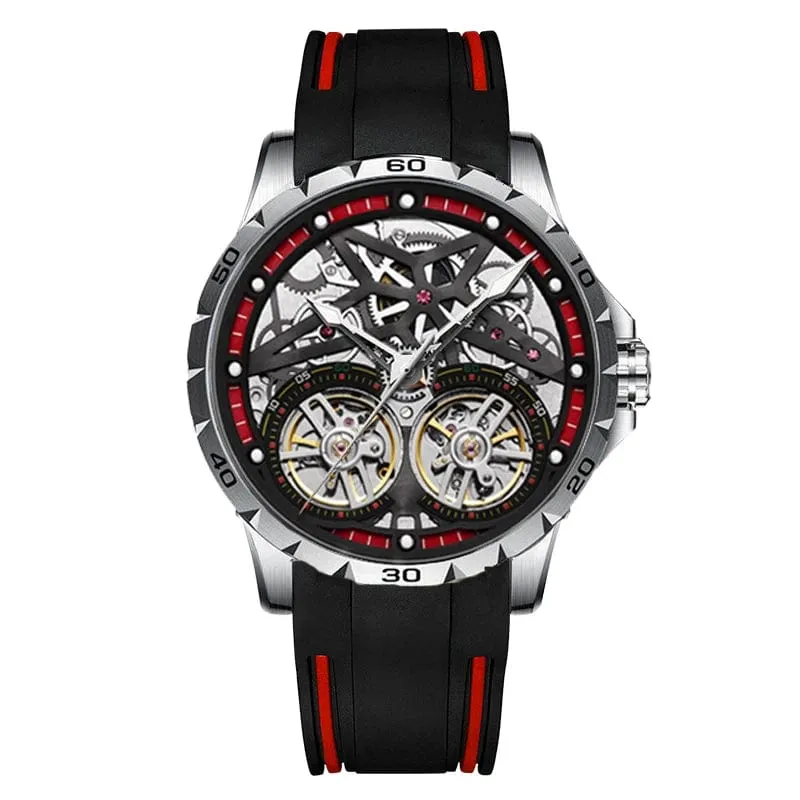 Men's Advanced Automatic Watch - Tourbillon Skeleton Mechanical Timepiece with Automatic Winding