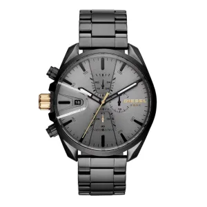 Mens Elegance Diesel Watch DZ-4474 Black Stainless Steel Sport Casual Design