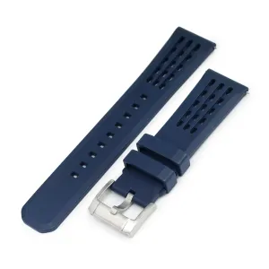 Ocellus Blue Quick Release FKM Rubber Sports Watch Strap, 20mm or 22mm