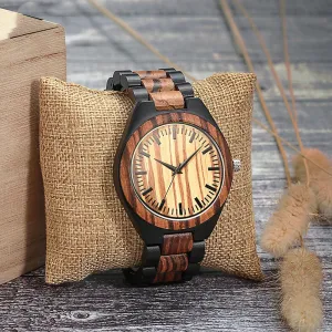 Personalised Luxury Timepieces Chronograph Wood Quartz Viking Watch