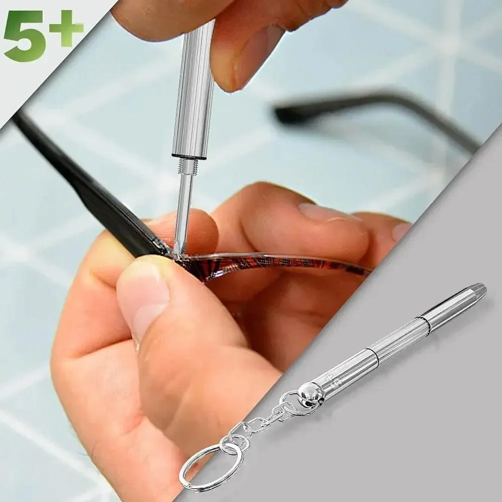 Precision Repair Kit: Compact Steel Tool Set for Glasses & Watches