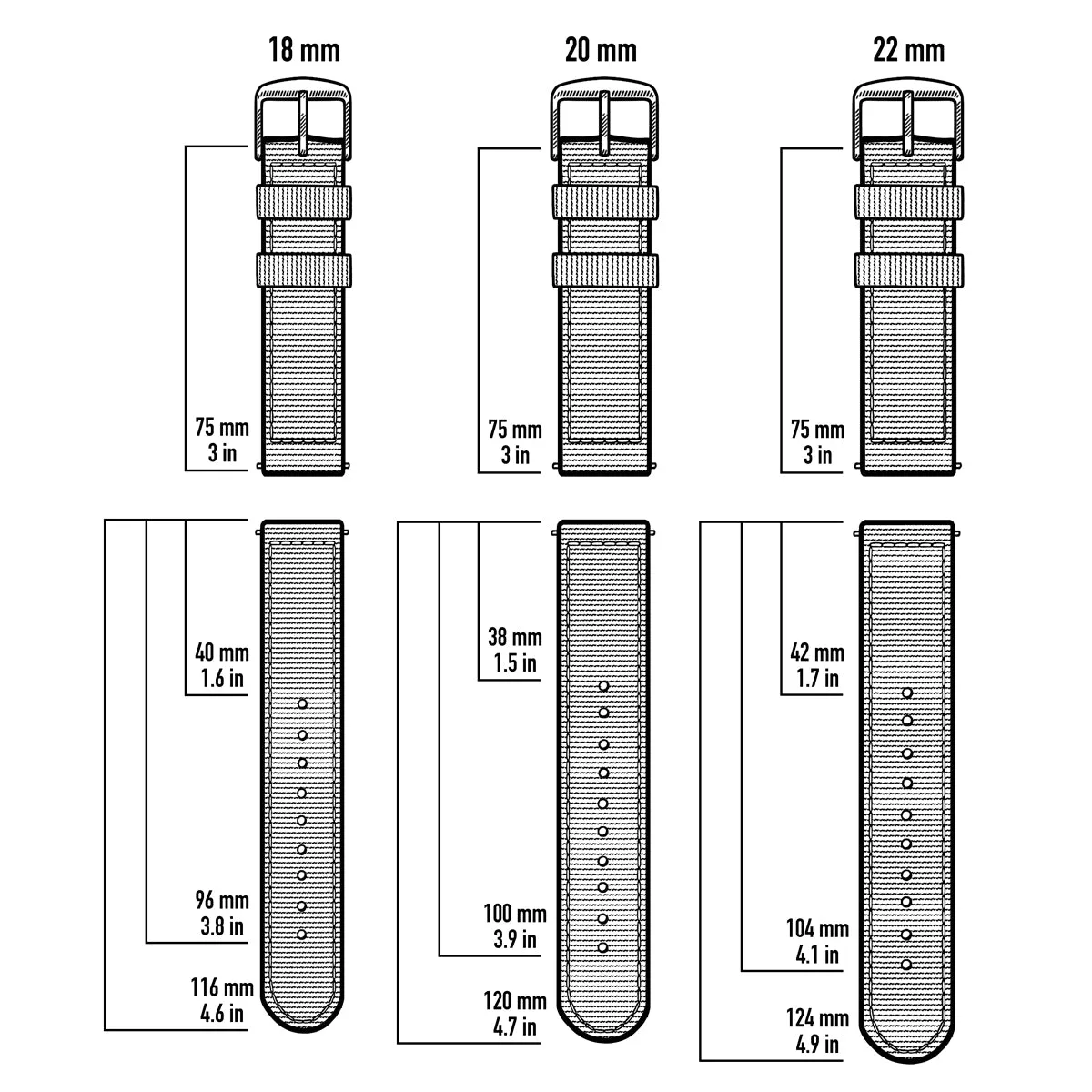 Quick Release Seat Belt Nylon Watch Band - Olive