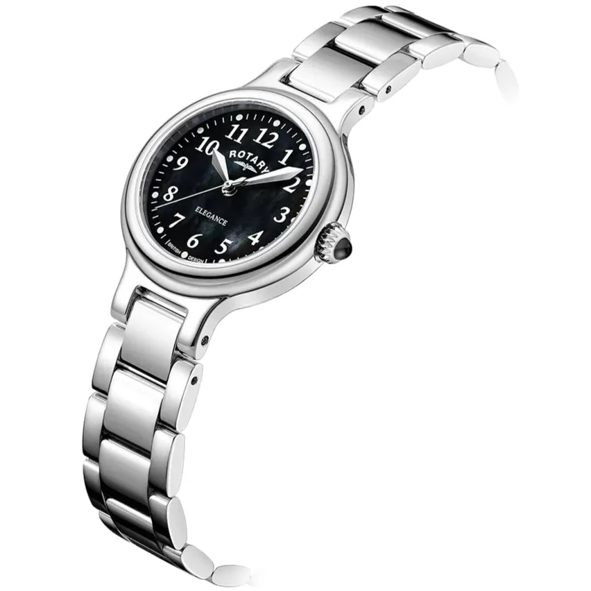 Rotary Elegance Ladies Black Watch LB05135/38