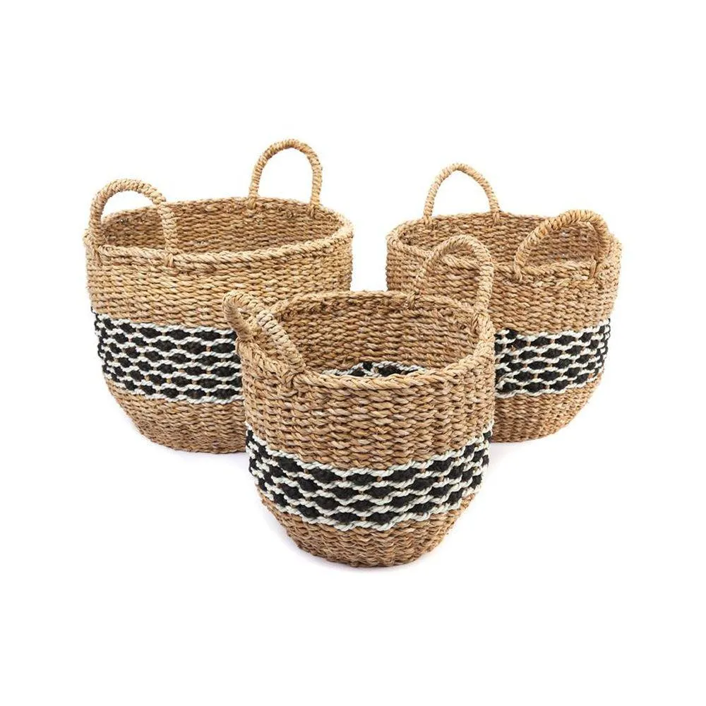 Sadar Large Round Seagrass Storage Basket